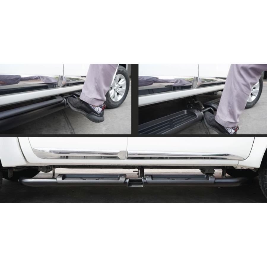 格納式トヨタハイラックス格納式サイドステップTOYOTAステンレス