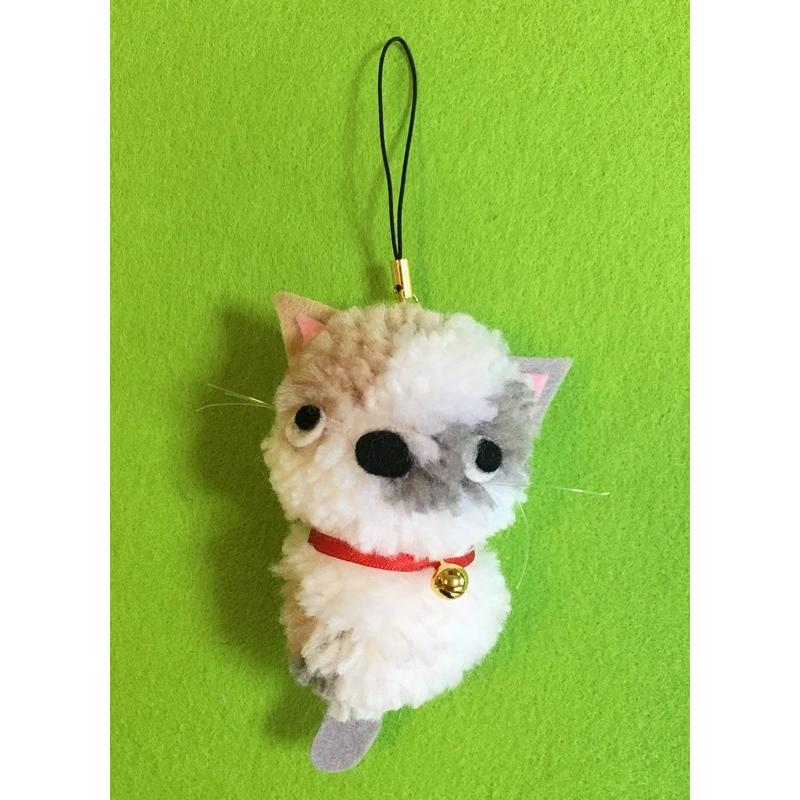 手作りキット ポンポン動物ストラップ ひよこ アヒル ネコ 00 98 Chocotto Shop 通販 Yahoo ショッピング