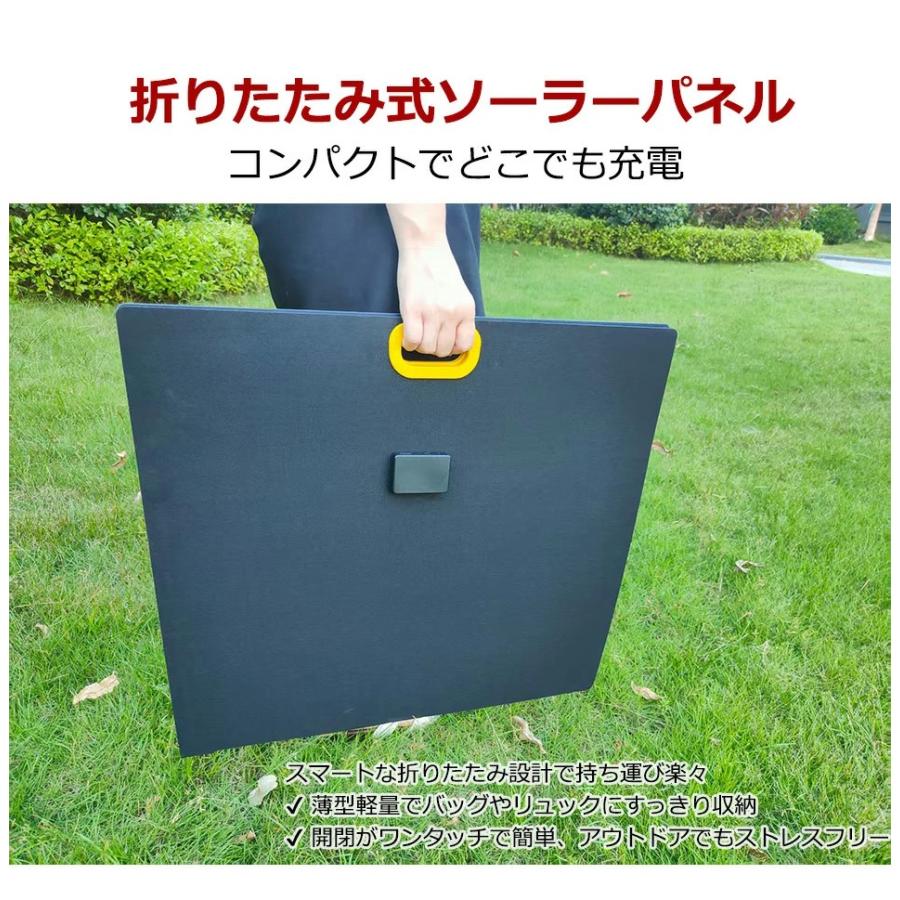 ソーラーパネル充電器 100W 折り畳み式 薄型 太陽光パネル アウトドア 