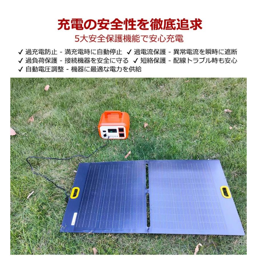 ソーラーパネル充電器 100W 折り畳み式 薄型 太陽光パネル アウトドア