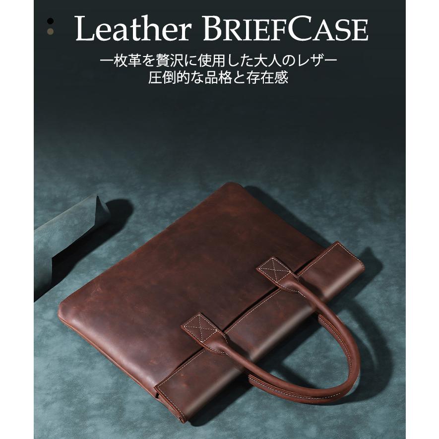 VENUS（FURLA） ブリーフケース 本革 メンズ ビジネスバッグ ダーク 