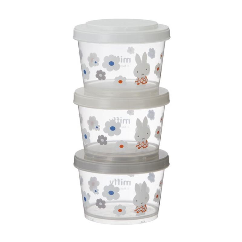 ミッフィー ジョイント式薄肉保存容器3Pセット 保存容器 お弁当 電子