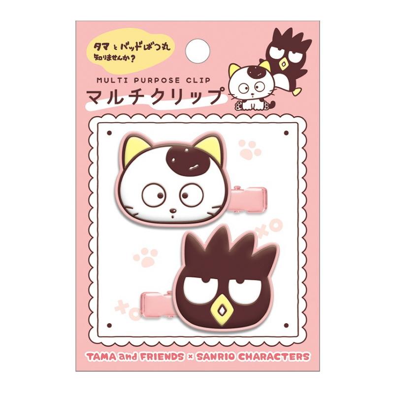 【韓国限定】パチリス マグネットマスコット スマホグリップ ヘアクリップ セット タマ＆バッドばつ丸 マルチクリップ クリップ 髪留め ヘアピン