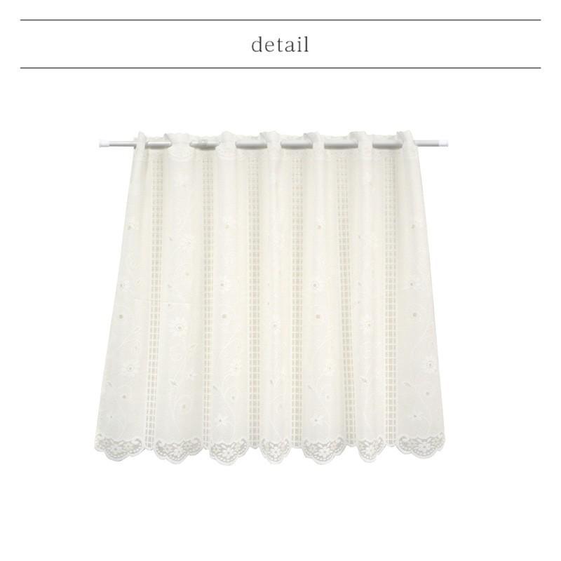 【莉愛ママ】ミラーレースカフェカーテン　ご案内用 さくらさん_日本】フリル付ミラーレースカフェカーテン ご案内用