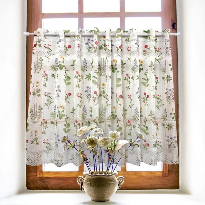 カフェカーテン おしゃれ 花柄 ボタニカル ハーブ 140 45cm Cafe 0171 エヌズファーニチャー 通販 Yahoo ショッピング