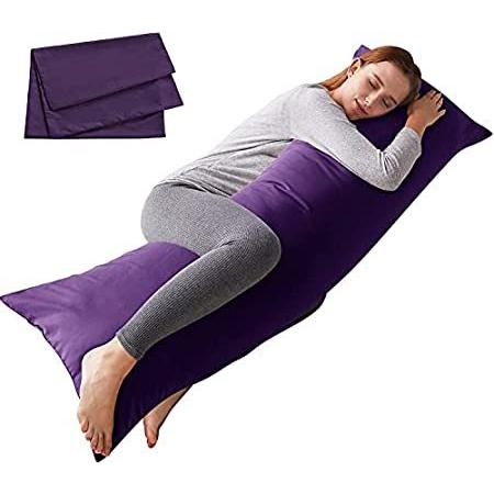 特別価格ELNIDO QUEEN Body Pillow with Pillowcase-Soft Long Bed Pillow for Adults-Br好評販売中 枕、ピロー