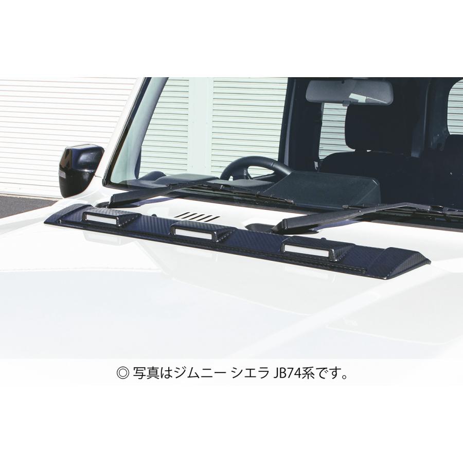 ジムニー JAOS ボンネットディフレクター カーボン調 スズキ ジムニー