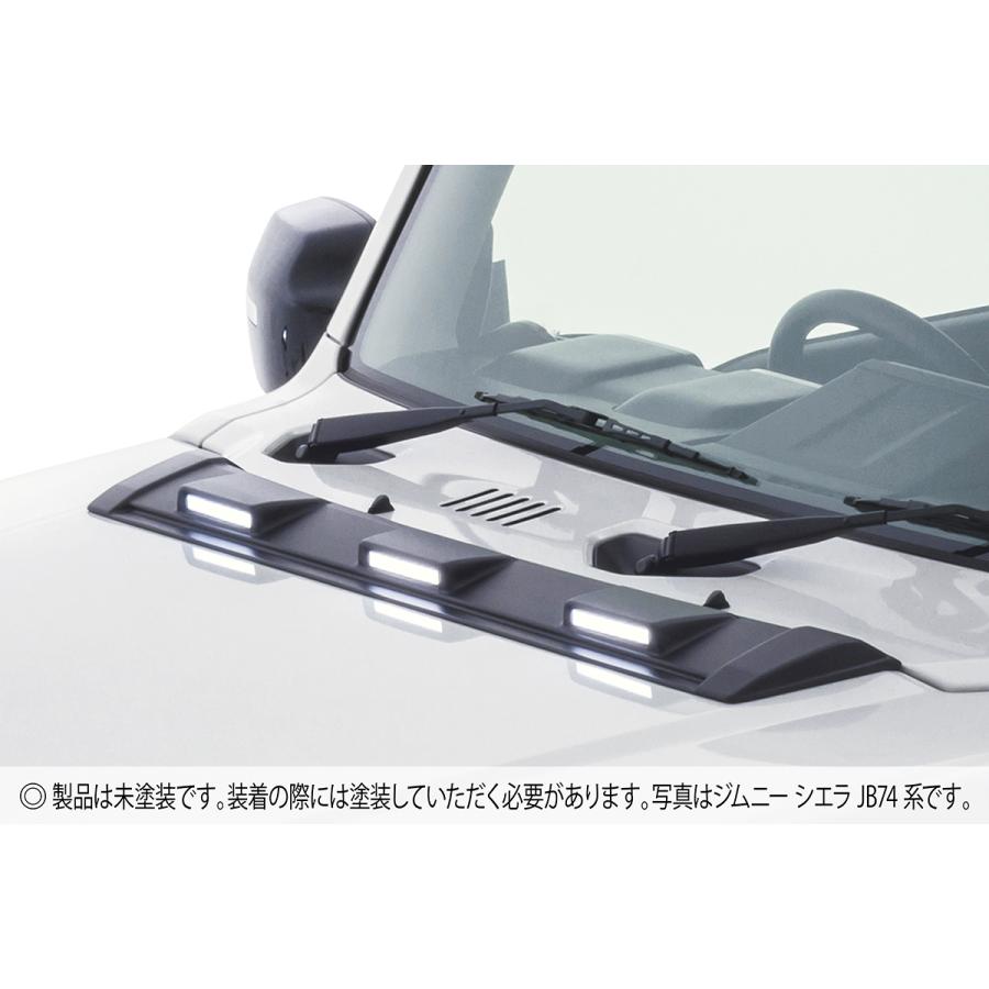 ジムニー JAOS ボンネットディフレクターマットブラック塗装済み