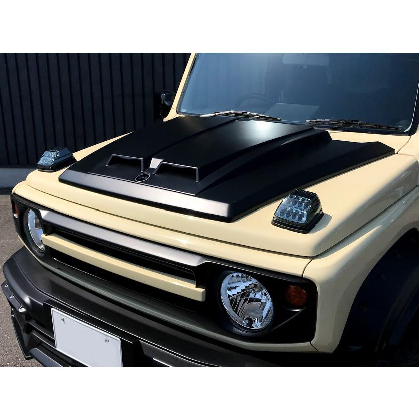 JIMNY WORLD samuraiフロントグリル マットブラック塗装済センターバーボディ同色 スズキ ジムニー JB64W、JB74W