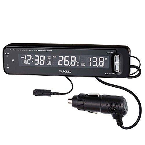 ナポレックス 車用 電波時計 電圧計 温度計 Fizz Vtメータークロック ブラック カープラグ給電 Dc12v 誤警報カット 電圧異常 路面凍 Ysg0kiwocl テレビゲーム Www Pichlingerhof At