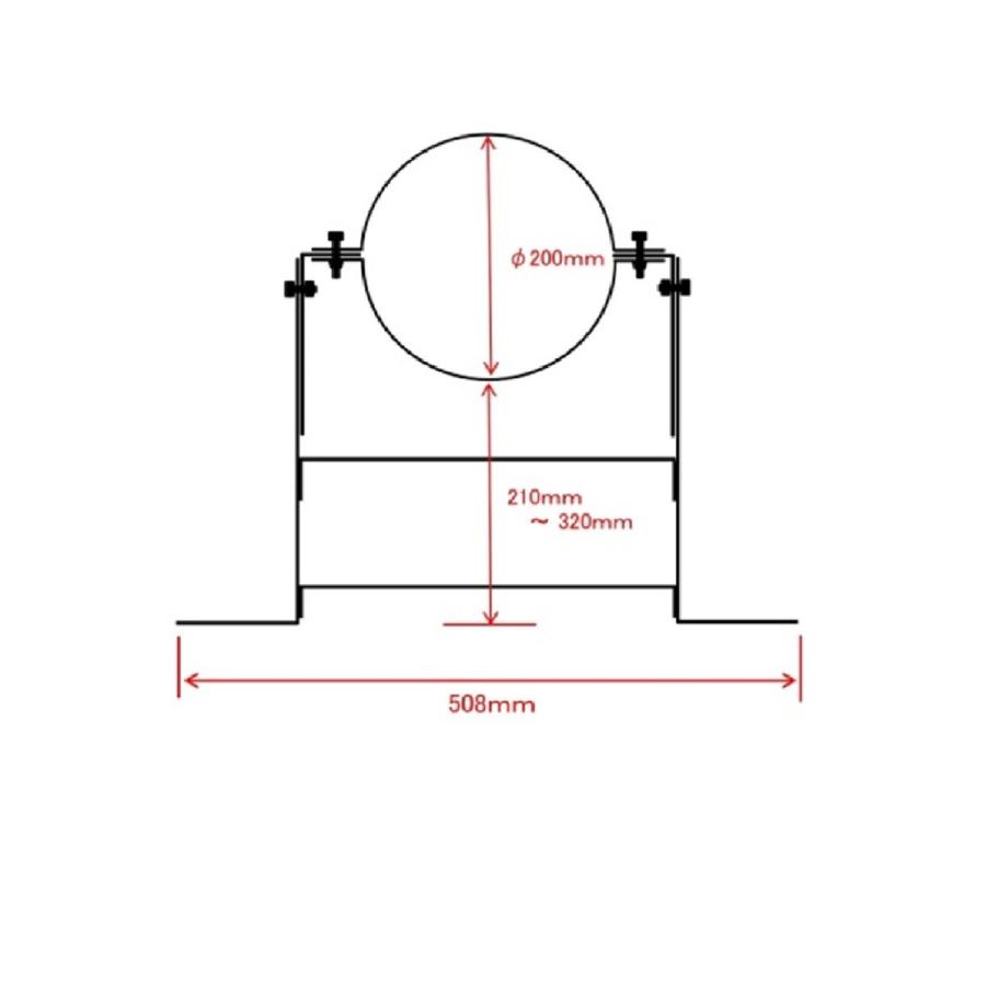 □送料無料□二重煙突用取付金具φ200用 : ノザキ産業 - 通販