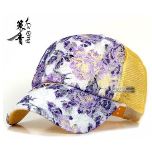 帽子 キャップ レース フラワー 花 モノトーン ツートンカラー イエロー パープル 花柄 |  | 05