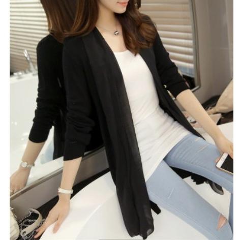 カーディガン レディースカーディガン カーデ レディース ロング シフォン ドレープ ガウン 異素材 きれいめ 羽織 オフィス 送料無料 得トクセール オープン記念 |  | 03