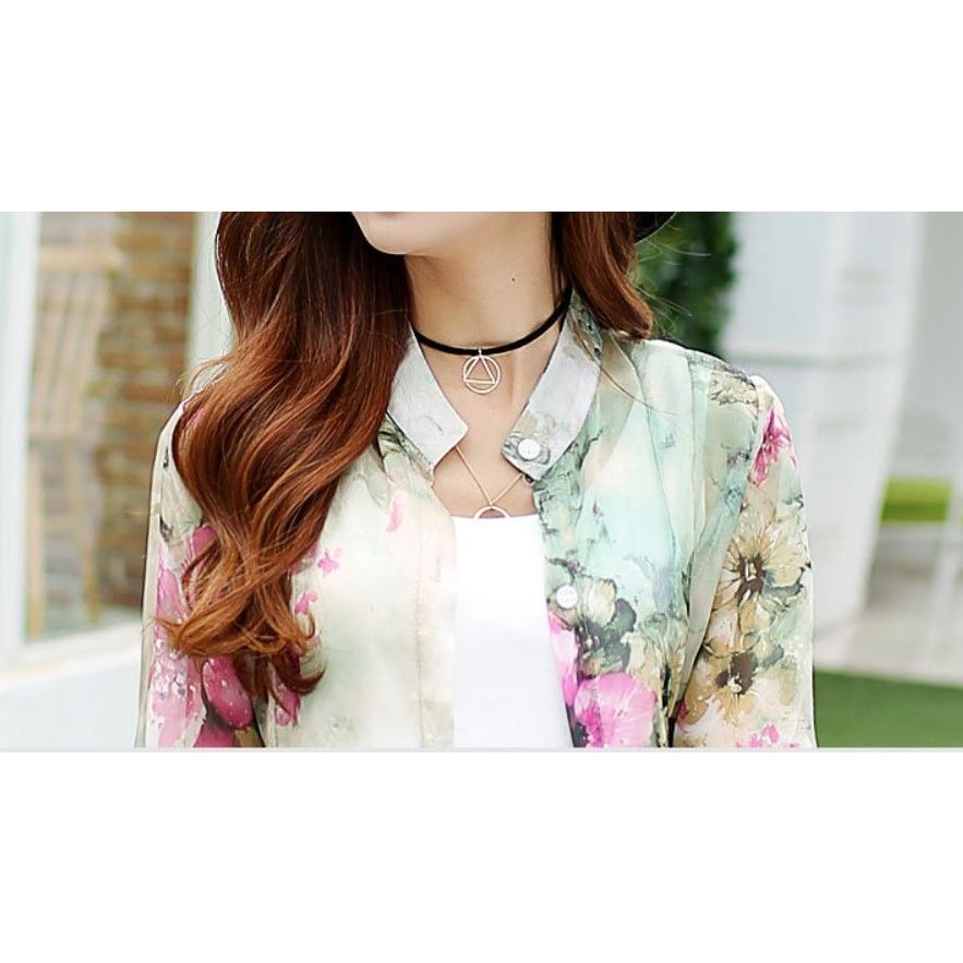 ガウン カーディガン ロング 透け 柄 レディース |  | 04