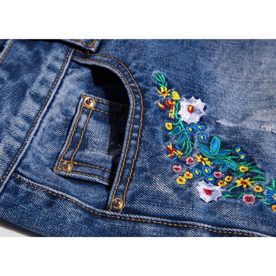 DIME ブルー 刺繍ロゴ デニムショートパンツ DIME ブルー 刺繍ロゴ デニムショートパンツ