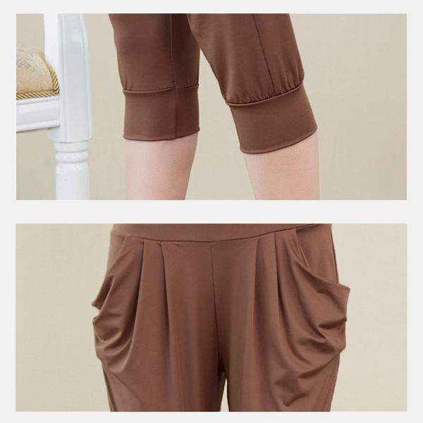 サルエル 七分丈 パンツ レディース ウエストゴム カジュアル リラックス ボトムス ヨガ ルームウエア ジョギング 春 夏 送料無料 得トクセール オープン記念 |  | 14