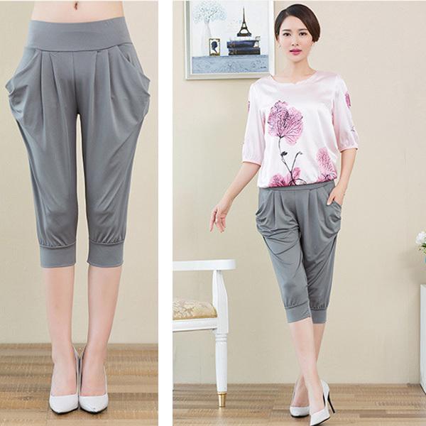 サルエル 七分丈 パンツ レディース ウエストゴム カジュアル リラックス ボトムス ヨガ ルームウエア ジョギング 春 夏 送料無料 得トクセール オープン記念 |  | 02