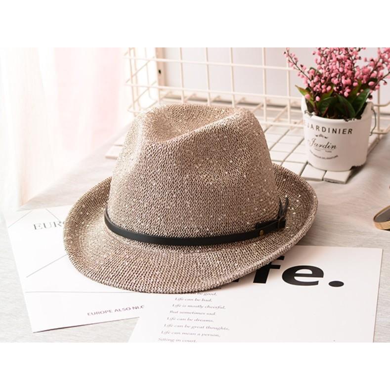 帽子 ハット 中折れ帽 中折れ キラキラ 麦わら ストローハット ベルト レディース |  | 03