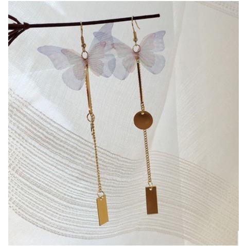 ピアス レディース ポイント消化 フックピアス 揺れピアス バタフライ　チェーン　揺れ　蝶 選べる 得トクセール 送料無料 オープン記念 |  | 01