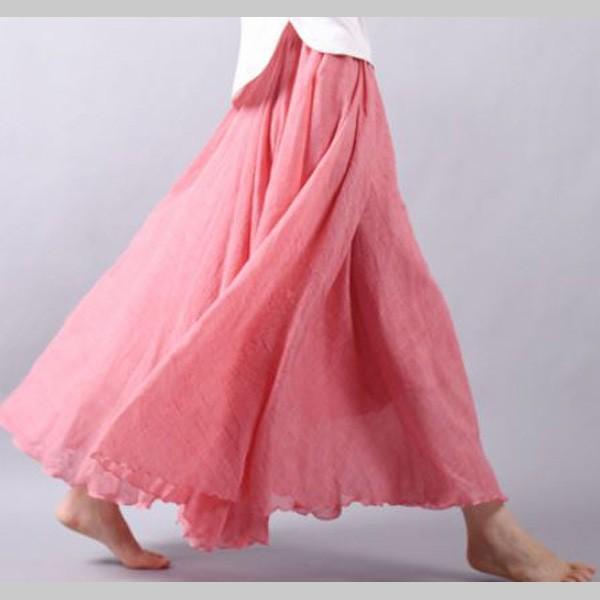 リネンスカート リネン風 フレアスカート ロング マキシ丈 ウエストゴム レディース 春 夏 体型カバー 即日発送 得トクセール 送料無料 |  | 01