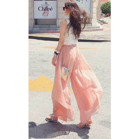 シフォンパンツ ウエストゴム ガウチョパンツ スカーチョ ダンス レディース 衣装 春 夏 ワイドパンツ シースルー 透け 送料無料 得トクセール オープン記念 |  | 02