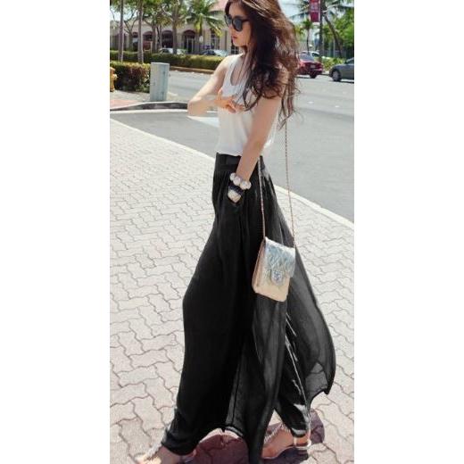 シフォンパンツ ウエストゴム ガウチョパンツ スカーチョ ダンス レディース 衣装 春 夏 ワイドパンツ シースルー 透け 送料無料 得トクセール オープン記念 |  | 03