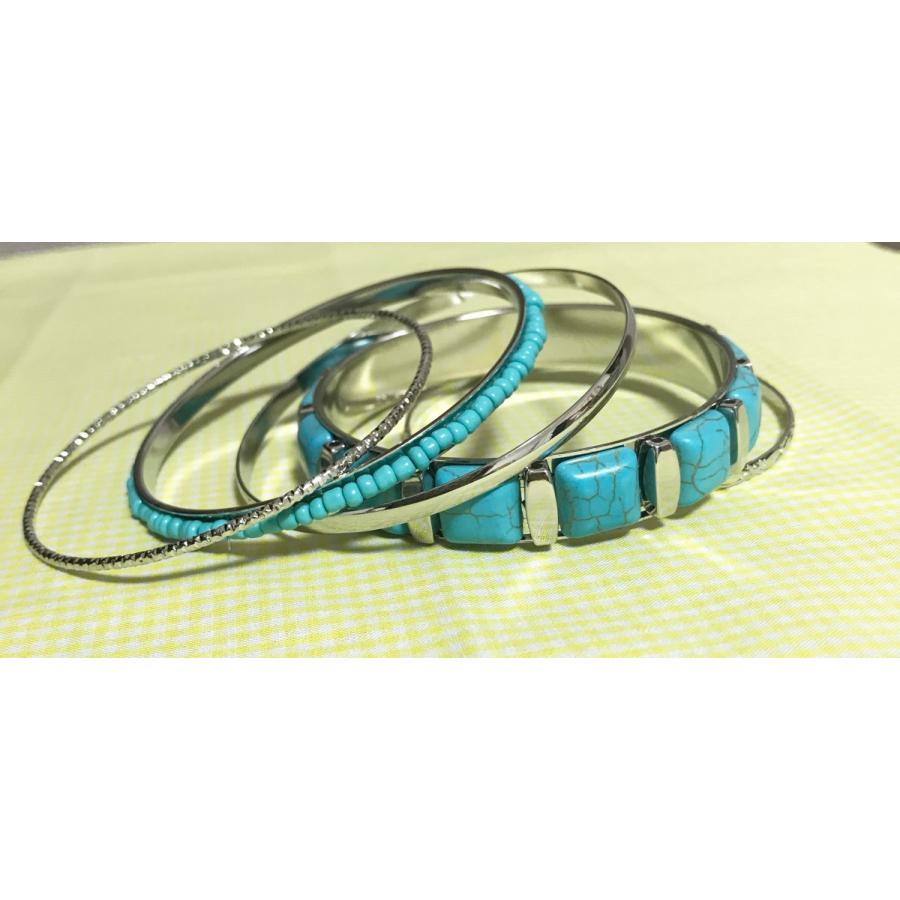 バングル ターコイズ ブレスレット レディース アクセサリー 5