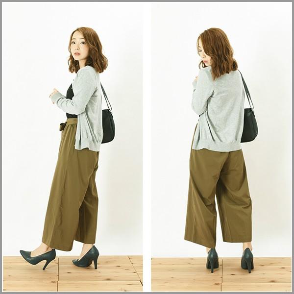 ガウチョパンツ レディース ワイドパンツ ガウチョ ボトムス リボン ツイル ウエストゴム ゆったり 体型カバー 送料無料 得トクセール オープン記念 |  | 03