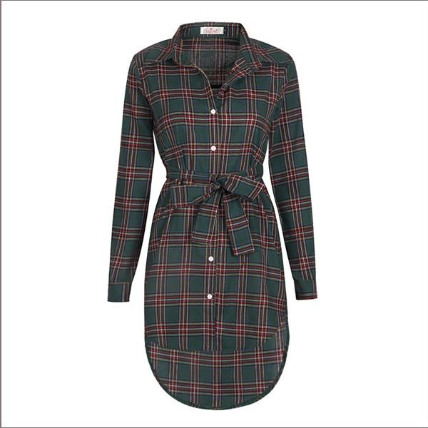 シャツ レディース チェックシャツ ロングシャツ シャツワンピ チュニック ワンピース 羽織 ロング丈 チェック柄 リボン 送料無料 得トクセール オープン記念 |  | 13