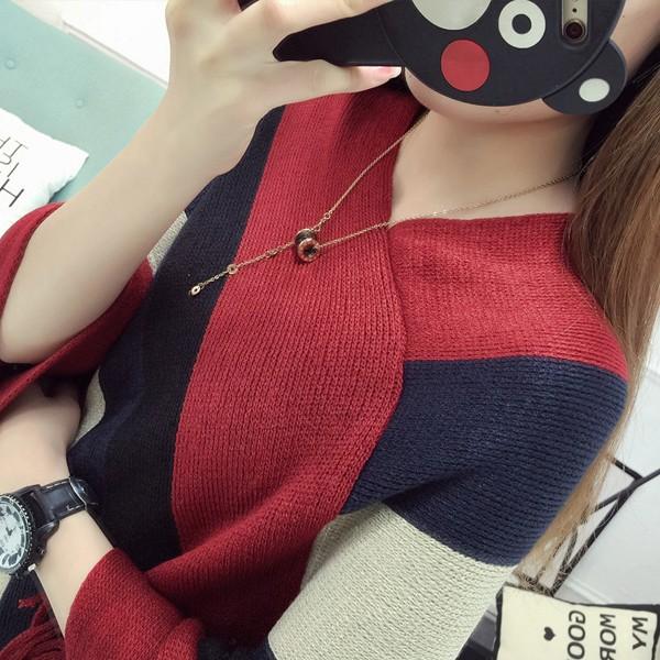 ポンチョ レディース ニットポンチョ ボーダー ニット 羽織り カーディガン ブラック レッド ブラウン 送料無料 得トクセール オープン記念 |  | 04