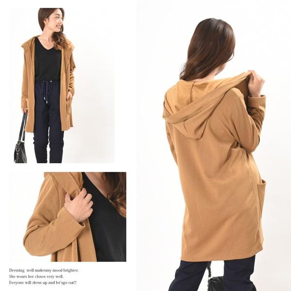 カーディガン アウター コート コーディガン フード付き パーカー レディース |  | 02