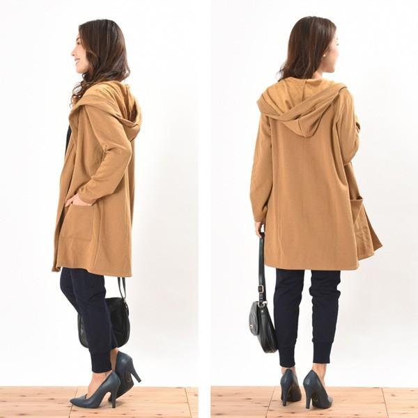カーディガン アウター コート コーディガン フード付き パーカー レディース |  | 03