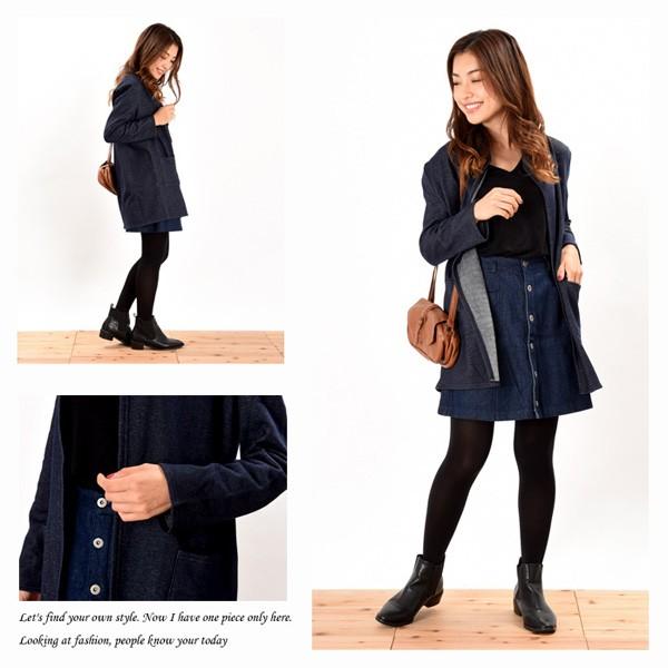デニム コーディガン 裏シャギー あったか 羽織 レディース ジャケット |  | 02