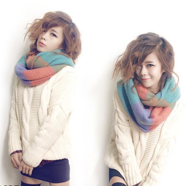スヌード マフラー あったか ミックスカラー レディース ニット マルチカラー おしゃれ 秋 冬 防寒対策 寒さ対策 送料無料 得トクセール オープン記念 |  | 02