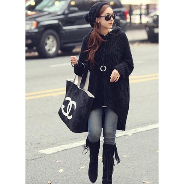 パーカー ニット プルオーバー  あったか レディース ニットパーカー ゆったり 体型カバー 秋 冬 ベージュ ブラック 送料無料 得トクセール オープン記念 |  | 06