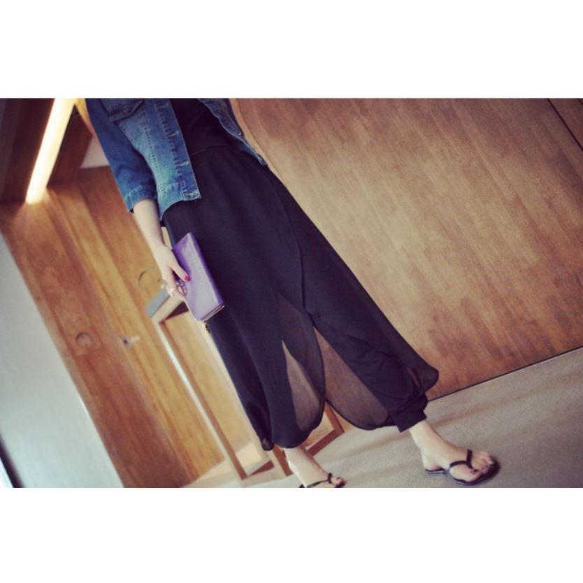 パンツ シフォンパンツ レディース ボトムス ワイドパンツ リゾート 体型カバー モノトーン サルエル おしゃれ 大人 異素材 送料無料 得トクセール オープン記念 |  | 02