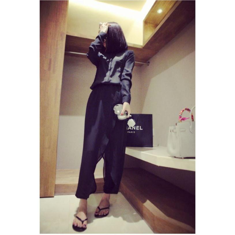 パンツ シフォンパンツ レディース ボトムス ワイドパンツ リゾート 体型カバー モノトーン サルエル おしゃれ 大人 異素材 送料無料 得トクセール オープン記念 |  | 07