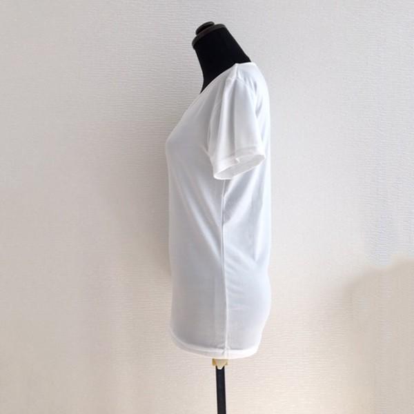 Tシャツ 選べる レディース 半袖 インナー シンプル Uネック 丸首 Vネック トップス ホワイト ブラック 白 黒 送料無料 得トクセール オープン記念 |  | 05