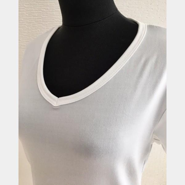 Tシャツ 選べる レディース 半袖 インナー シンプル Uネック 丸首 Vネック トップス ホワイト ブラック 白 黒 送料無料 得トクセール オープン記念 |  | 06