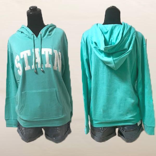 パーカー レディース ロゴ プルオーバーパーカー トレーナー カジュアル 刺繍 ブルー グリーン スエット トップス 得トクセール 送料無料 オープン記念 |  | 04