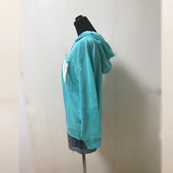 パーカー レディース ロゴ プルオーバーパーカー トレーナー カジュアル 刺繍 ブルー グリーン スエット トップス 得トクセール 送料無料 オープン記念 |  | 05