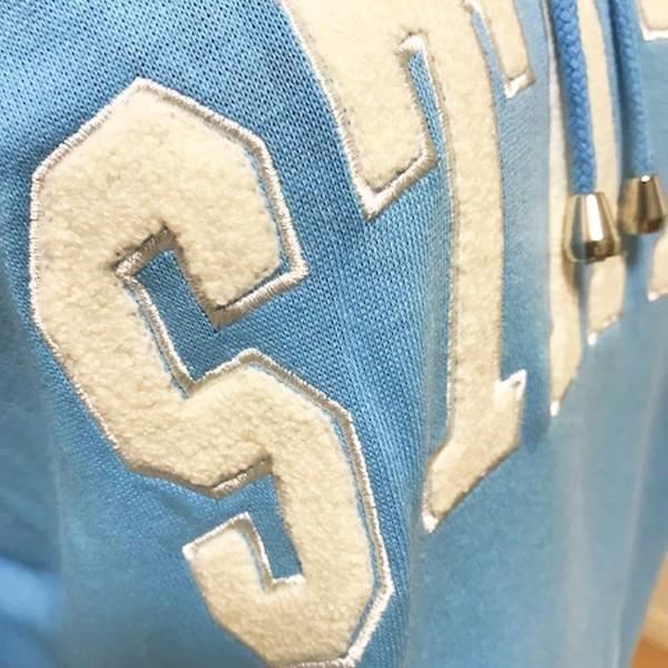 パーカー レディース ロゴ プルオーバーパーカー トレーナー カジュアル 刺繍 ブルー グリーン スエット トップス 得トクセール 送料無料 オープン記念 |  | 08