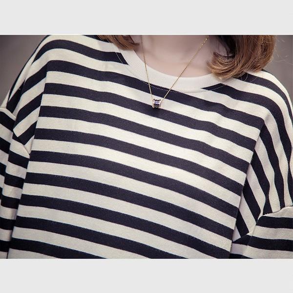 ニットソー  トップス レディース ボーダー チュニック おしゃれ 春 秋 冬 体型カバー レッド ブラック カジュアル 送料無料 得トクセール オープン記念 |  | 10