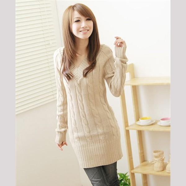 ワンピース チュニック レディース ニットワンピース ケーブル編み ミニ Vネック ニットチュニック かわいい ホワイト カーキ グレー 送料無料 得トクセール |  | 06
