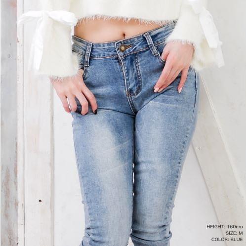 スキニー レディース ストレッチスキニー デニム ジーンズ ウォッシュデニム ストレッチ パンツ ボトムス 美シルエット 送料無料 得トクセール オープン記念 |  | 06