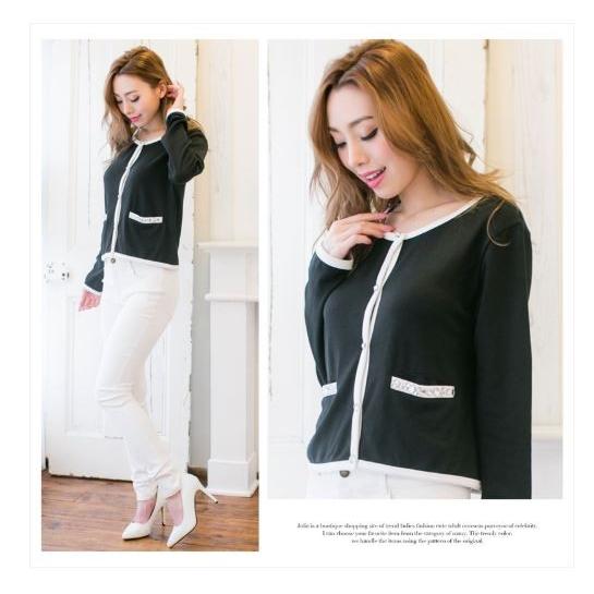 カーディガン レディース ニット パイピング ビジュー きれいめ キラキラ オフィス 入園式 入学式 卒業式 卒園式 送料無料 得トクセール オープン記念 |  | 03