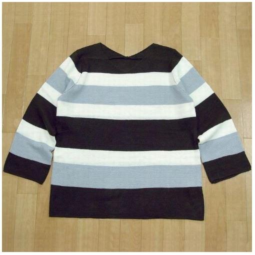 ニット レディース ボーダー チュニック Ｖネック ワイドスリーブ 体型カバー ゆったり マルチボーダー 得トクセール 送料無料 オープン記念 |  | 01