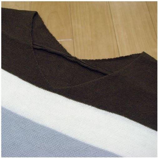 ニット レディース ボーダー チュニック Ｖネック ワイドスリーブ 体型カバー ゆったり マルチボーダー 得トクセール 送料無料 オープン記念 |  | 02