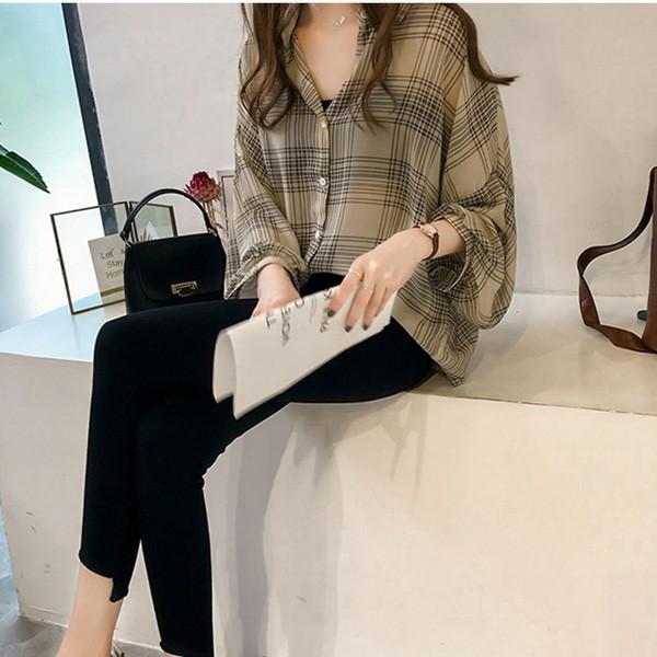 シャツ ブラウス レディース チェックシャツ シフォン テロテロ ベージュ ブラック チェック 透け 送料無料 得トクセール オープン記念 |  | 05