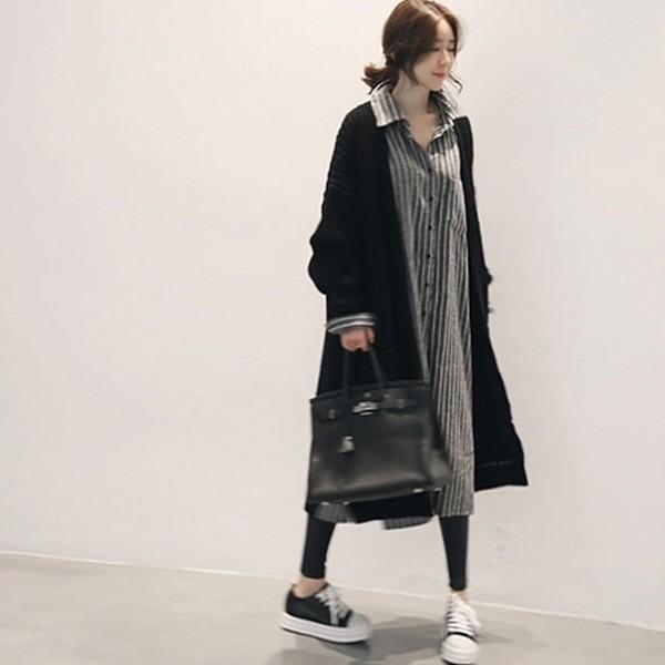 シャツ ワンピース シャツワンピ ロングシャツ ストライプ 羽織 体型カバー レディース ゆったり 大きいサイズ 送料無料 得トクセール オープン記念 |  | 05